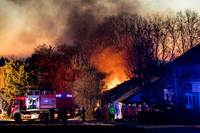 Stallbrand, Obertorhöfe, Kirchberg an der Murr, 21.02.2021