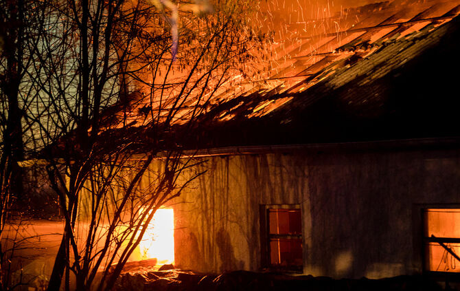 Stallbrand, Obertorhöfe, Kirchberg an der Murr, 21.02.2021