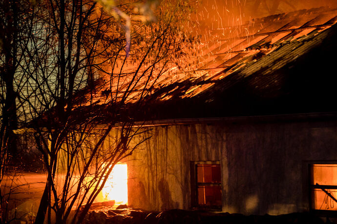 Stallbrand, Obertorhöfe, Kirchberg an der Murr, 21.02.2021