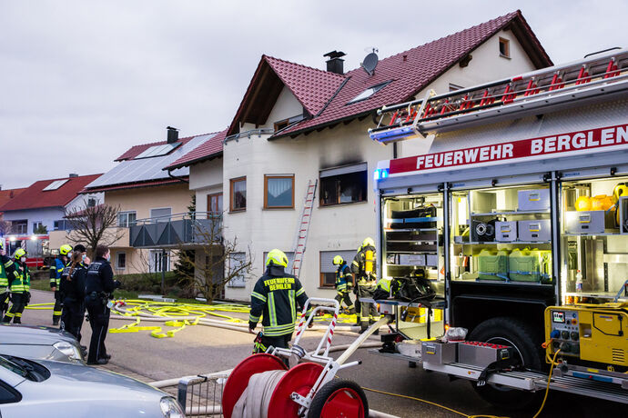 Brand in Büroraum, Korkusstr., Berglen-Öschelbronn, 22.03.2021