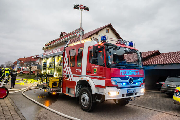 Brand in Büroraum, Korkusstr., Berglen-Öschelbronn, 22.03.2021