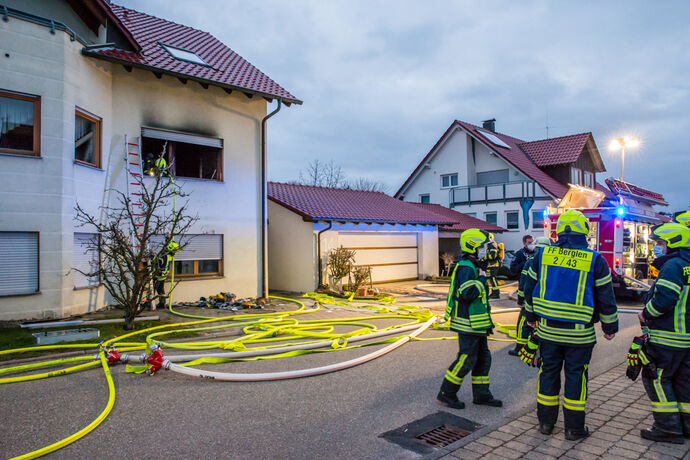 Brand in Büroraum, Korkusstr., Berglen-Öschelbronn, 22.03.2021