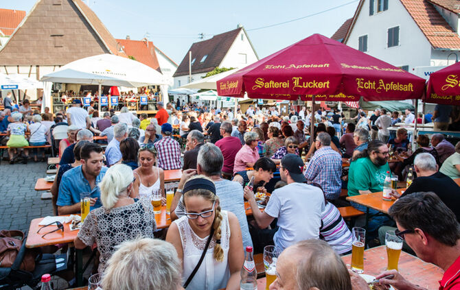 Eroeffnung Leutenbacher Hocketse, 27.07.2018.