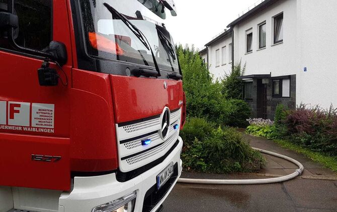 Feuerwehr Brand Reihenhaus Waiblingen Feuer_27