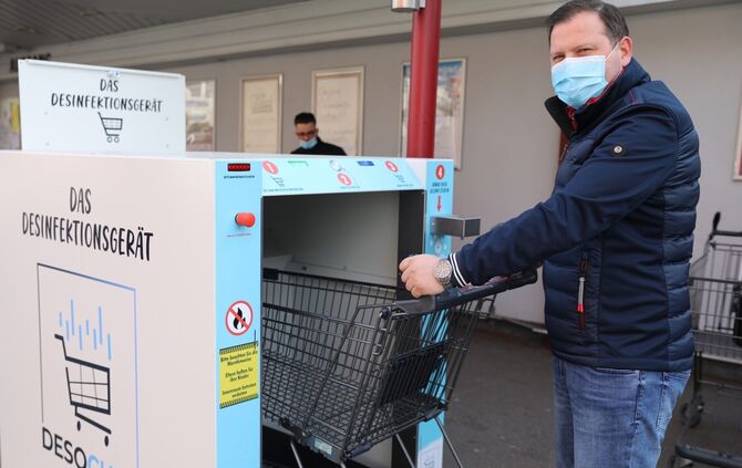 Einkaufswagen-Desinfektionsmaschine