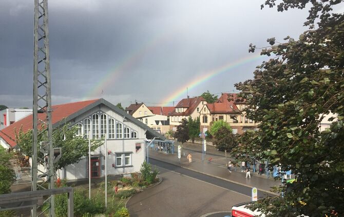 Doppelter Regenbogen über Winnenden-Höfen_1