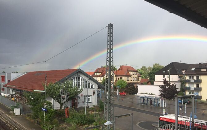 Doppelter Regenbogen über Winnenden-Höfen_2