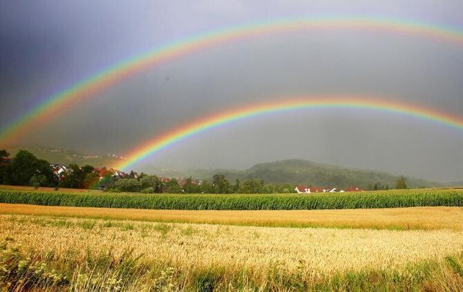 Doppelter Regenbogen über Winnenden-Höfen_4