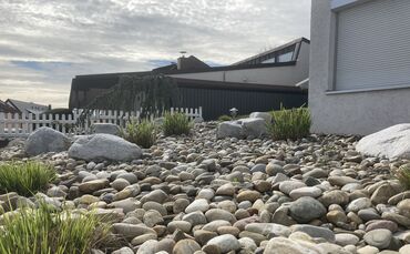 Schottergarten Vorgarten steingarten symbol symbolbild symbolfoto