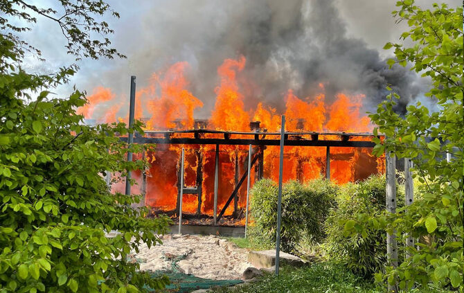 Brand SOS Kinderdorf Oberberken Schorndorf Sonntag (16.05.)