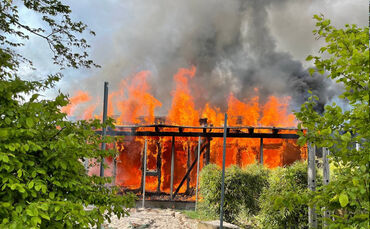 Brand SOS Kinderdorf Oberberken Schorndorf Sonntag (16.05.)