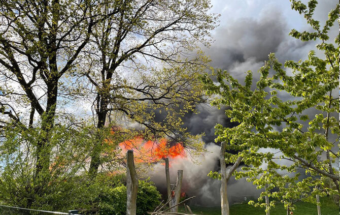 Brand SOS Kinderdorf Oberberken Schorndorf Sonntag (16.05.)