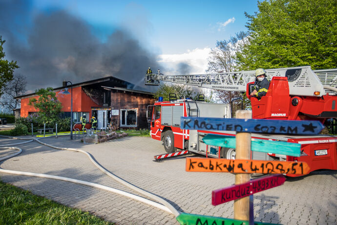 Grossbrand Kindergarten, SOS Kinderdorf, Schorndorf-Oberberken, 16.05.2021.