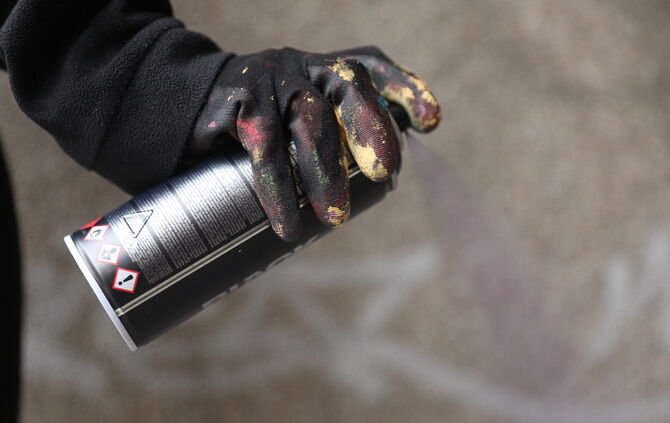 Graffiti Sprayen Sprayer Spraydose Symbol Symbolbild symbolfoto