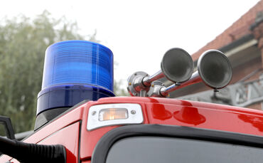 Feuerwehr Blaulicht Brand Symbol Feuerwehreinsatz Symbolbild Symbolfoto