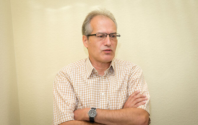 Klaus Dörr in der Redaktion Winnenden, 28.08.2020.