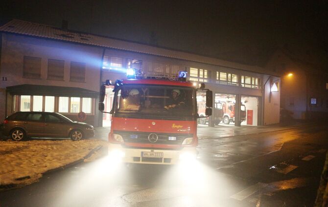 Feuerwerhr Waiblingen rückt aus - Silvester wenige minuten nach Mitternacht