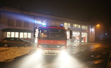 Feuerwerhr Waiblingen rückt aus - Silvester wenige minuten nach Mitternacht
