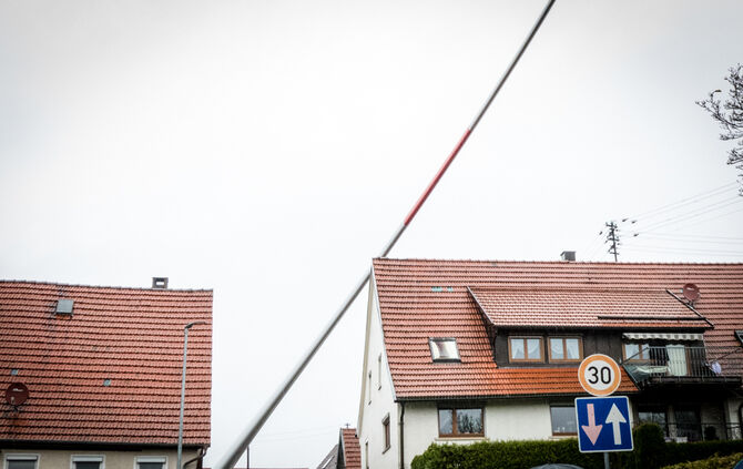 Windradtransport zur Winradbaustelle, Goldboden, Winterbach, 21.11.2017.