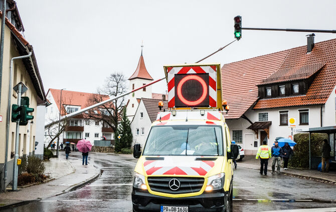 Windradtransport zur Winradbaustelle, Goldboden, Winterbach, 21.11.2017.