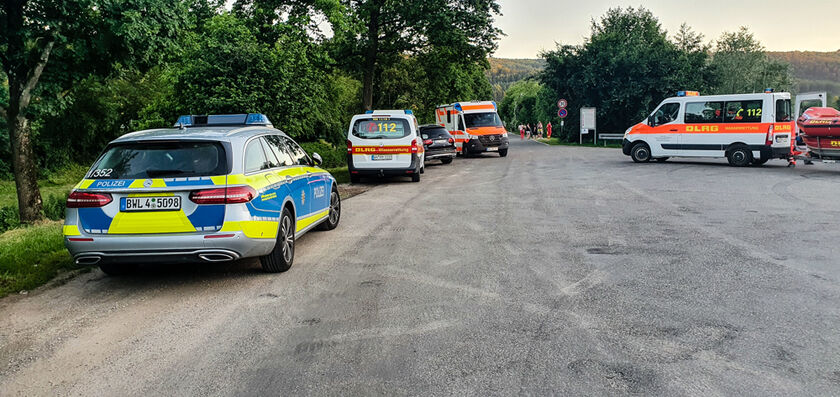 Personensuche im Waldhäuser Badesee, Lorch, 13.06.2021.