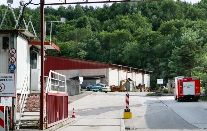 Betriebsunfall auf dem Geländer der AVB in Berglen-Kottweil, 25.06.2021.