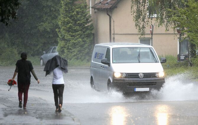 Unwetter in Waiblingen Starkregen dauerregen