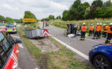 Unfall, B14, Fellbach - Waiblingen-Süd, 26.06.2021.