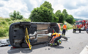 Unfall, B14, Fellbach - Waiblingen-Süd, 26.06.2021.