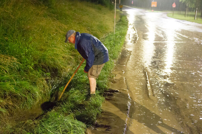 Unwetterfolgen Leutenbach, Winnenden, 28.06.2021.