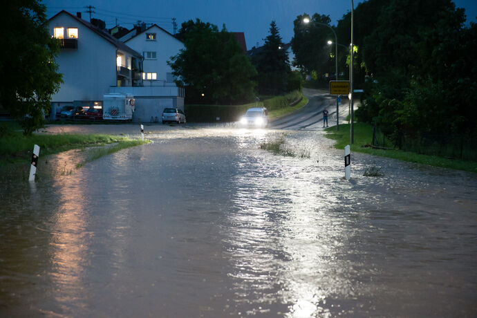 Unwetterfolgen Leutenbach, Winnenden, 28.06.2021.