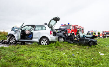 Frontalzusammenstoß, L1140 Höhe Zillardtshof, Waiblingen, 05.07.2021.