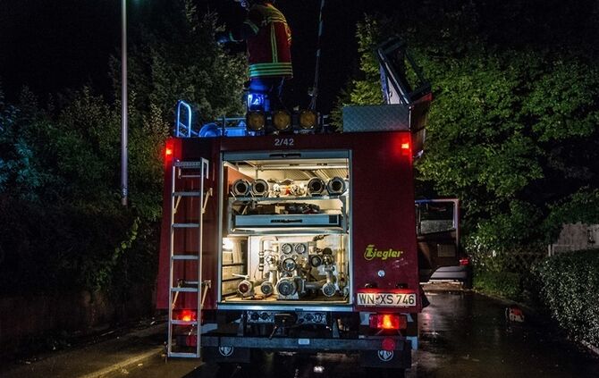 Grosse Tanne stuerzt nach Sturm um - Bltze erhellen den Nachthimmel - Bild 21_6