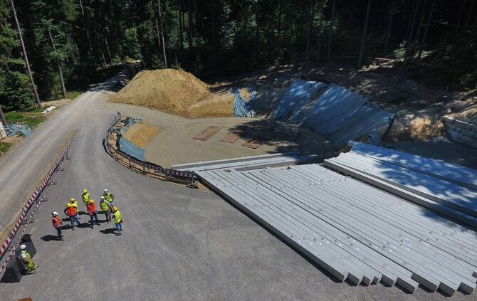 Windrad Baustelle