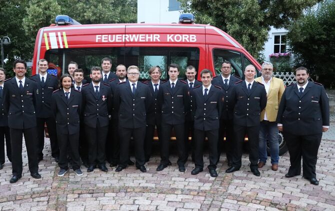 Feuerwehr Korb Ehrung