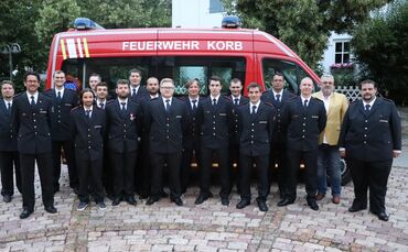 Feuerwehr Korb Ehrung
