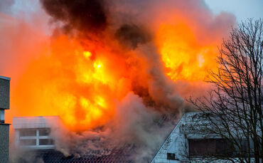 Gebaeudebrand, Waiblingen, Ba.-Wue., 18.12.2016.