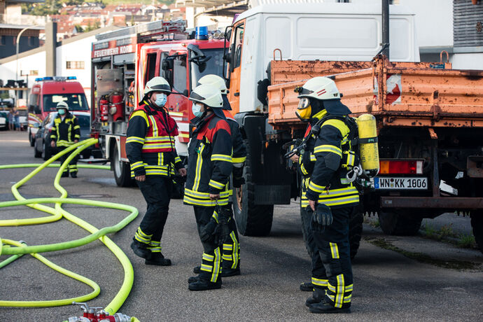 Autobrand, Dieselstr., Korb, 25.08.2021.