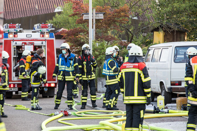 Autobrand, Dieselstr., Korb, 25.08.2021.