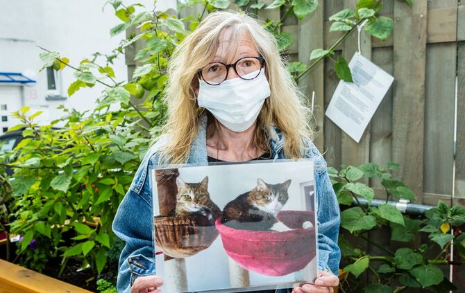 Wohnungssuche: Frau P. von der Ehrlacher Höhe in der Kreativwerkstatt Karla Kreativ, Backnang, 24.08.2021.