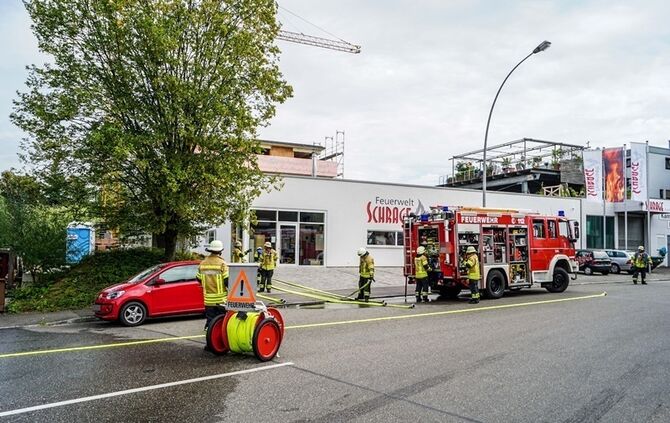 Fellbach-Schmiden: Dachbrand in Rohbau