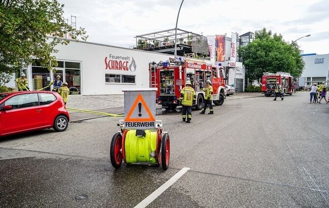 Fellbach-Schmiden: Dachbrand in Rohbau
