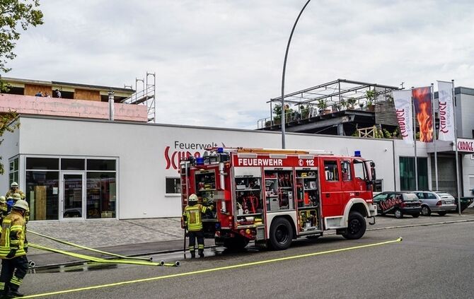 Fellbach-Schmiden: Dachbrand in Rohbau