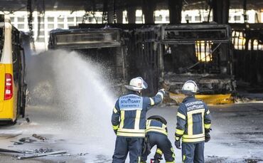 Brand im Busdepot
