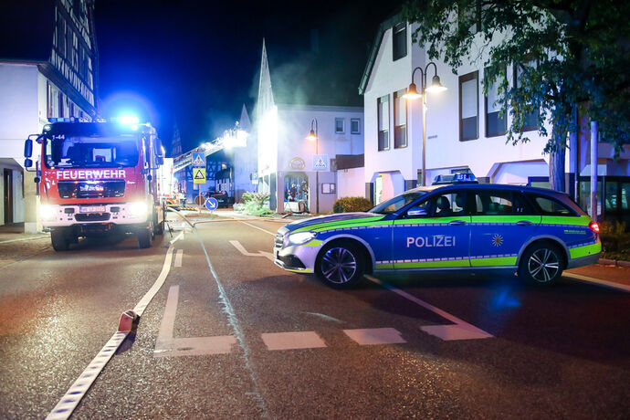 Brand in Bäckerei, Reinhold-Maier-Str, Remshalden-Grunbach, 07.10.2021.