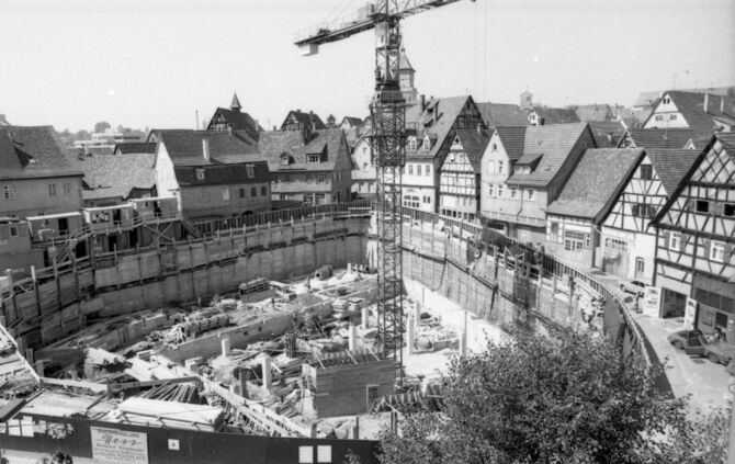 Baustelle Marktdreieck 1974
