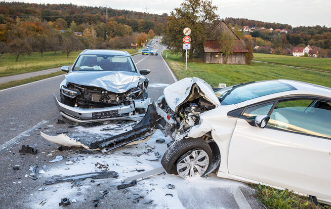 Frontalzusammenstoß, L1150, Welzheim-Steinbruck, 25.10.2021.