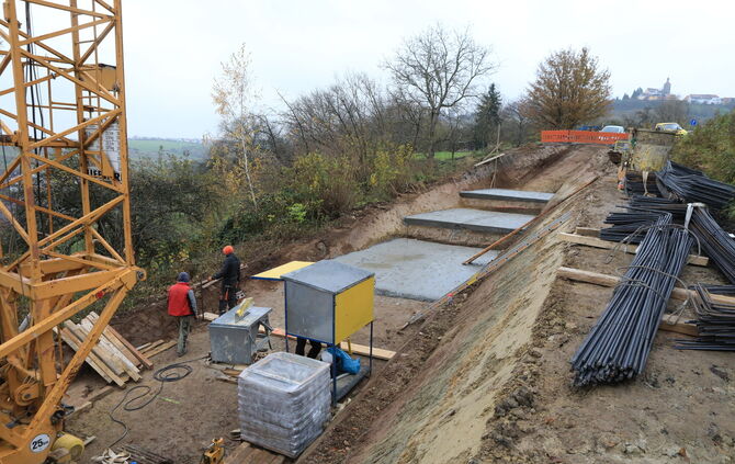 Straße Bürg Baustelle