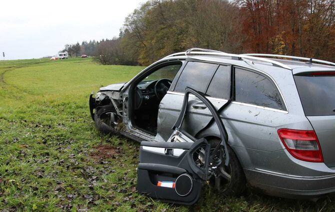 Unfall auf der L 1150 zwischen Haubersbronn und Steinbruck