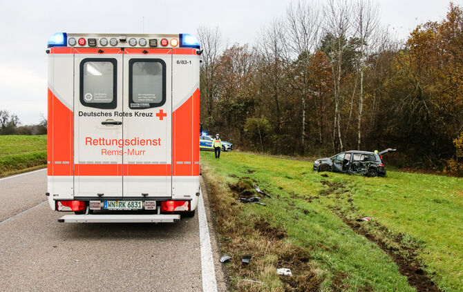 Frontalzusammenstoss, L1150 Welzheim, 18.11.2021.